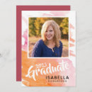 Search for pink orange graduation invitations Graduate