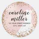 Search for gold return address stickers Glitter