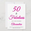 Search for black hot pink invitations 50 and fabulous