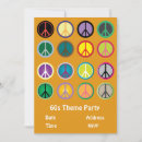 Search for peace sign invitations 60s
