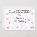 Search for butterfly sweet 16 invitations Pink