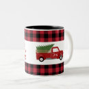 Search for buffalo plaid mugs Red truck