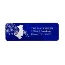 Search for silver snowflake return address labels Blue