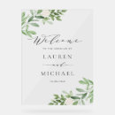 Search for white flowers welcome wedding signs Watercolor