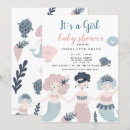 Search for mermaid baby girl shower invitations Fish