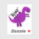 Search for cute purple dinosaur stickers Cartoon