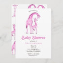 Search for pink giraffe baby shower invitations Safari