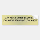Search for dumb bumper stickers Blonde