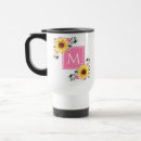 Search for watercolor floral travel mugs Monogrammed