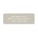 Search for minimalist return address labels Simple
