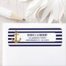 Search for navy blue and white stripe return address labels Chic