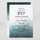 Search for silver glitter sweet 16 invitations Teal