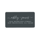 Search for white script return address labels Modern typography