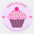Search for valentines cupcake stickers Classroom