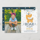 Search for dinosaur photo birthday invitations Blue