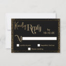 Search for black and gold rsvp cards Kindly reply