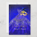 Search for royal blue masquerade party invitations Quince