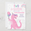 Search for two rex birthday invitations Dinosaur three rex