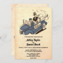 Search for bride and groom cartoon invitations Retro