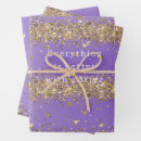 Search for purple glitter wrapping paper Gold