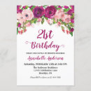 Search for purple 21st birthday invitations Floral