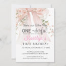 Search for floral 1st birthday invitations Baby girl