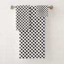 Search for black and white polka dot bath towels Spots