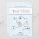 Search for stork carrying baby invitations Expecting