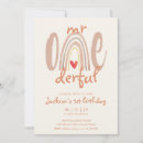 Search for mr onederful birthday invitations Boho