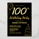 Search for 100 years birthday invitations Glam