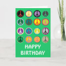 Search for hippies 60s birthday cards Peace