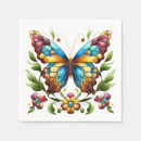Search for stained glass napkins Butterfly