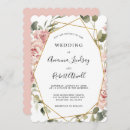 Search for rose gold geometric wedding invitations Greenery