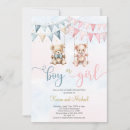 Search for teddy bear gender reveal invitations Boy or girl