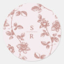 Search for pink floral monogram stickers Rustic