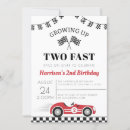 Search for growing up two fast birthday invitations Red