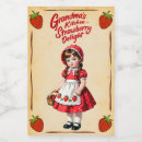 Search for vintage food labels Strawberry jam