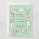 Search for peach and mint invitations Botanical