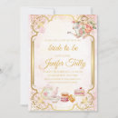 Search for pink and gold tea party invitations Elegant