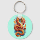 Search for red dragon key rings Chinese