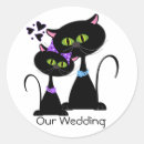 Search for black cat wedding stickers Cute