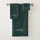 Search for dark green bath towels Elegant