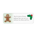 Search for gingerbread man return address labels Holly