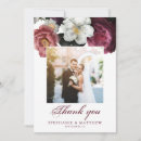 Search for botanical wedding thank you cards Burgundy
