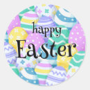 Search for happy easter eggs stickers Colorful