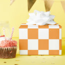 Search for orange white pattern gift wrap Chequered