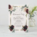 Search for burgundy gold retirement party invitations Floral