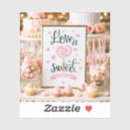 Search for dessert table stickers Love is sweet