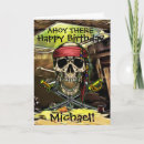 Search for skull birthday cards Pirate