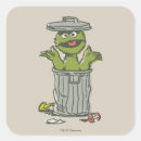 Search for sesame street square stickers Oscar the grouch